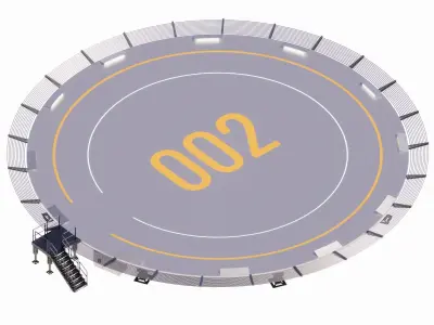 Sci-fi Landing Pad 002  3D model