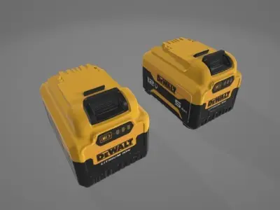 DEWALT XR 12-Volt Max 2-Pack 5 Amp-Hour 3D model