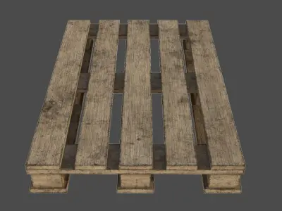 Old pallete 01 Low-poly 3D model