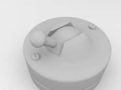 Old Light Switch 3D model