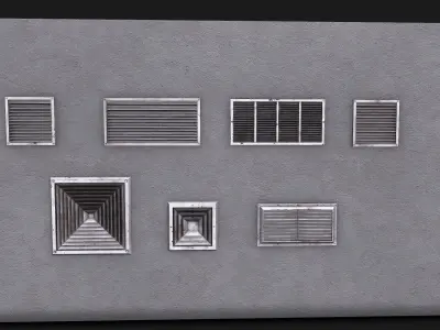 Air Vent Systems Old Low-poly 3D model