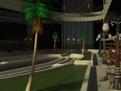 train station interior 3D model