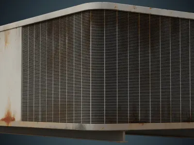 Rooftop AC Unit 3B Low-poly 3D model