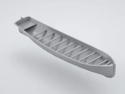 Lifeboat - Type 6 - World War 2 Warship 3D model
