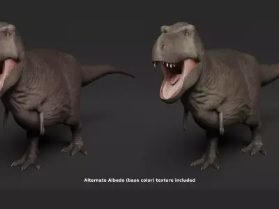 Tyrannosaurus Rex Rigged Low-poly 3D model