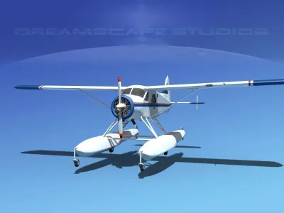 Dehavilland DHC-2 Civil Air Patrol 3D model