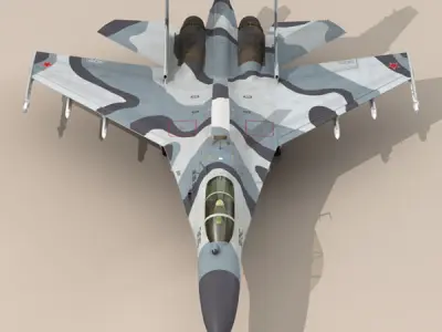 Su-27 Flanker 3D model buy