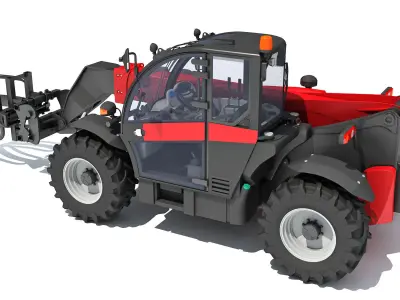 Telescopic Handler Forklift 3D model purchase