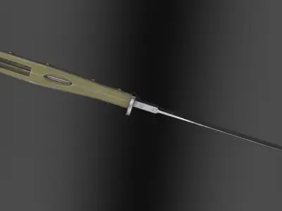 German  WWI Combination Trench Dagger-Bayonet Low-poly 3D model