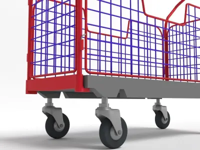Transport trolley 3D model purchase