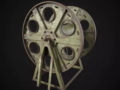 Cable Reel Low-poly 3D model purchase
