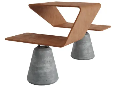 Modern Bench To Park 3D model