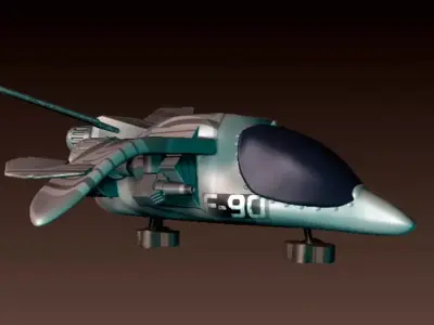 Ship 2 toy spaceship 3D model