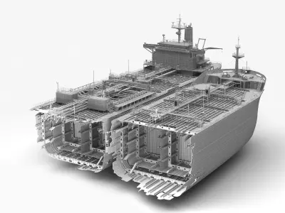 Collection of wrecked ships 01 3D Model Pack