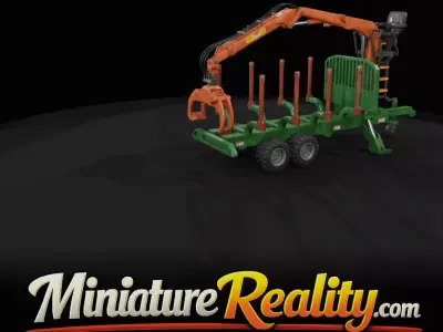 1-87 Small logging trailer with Print Ready STL 3D print model purchase