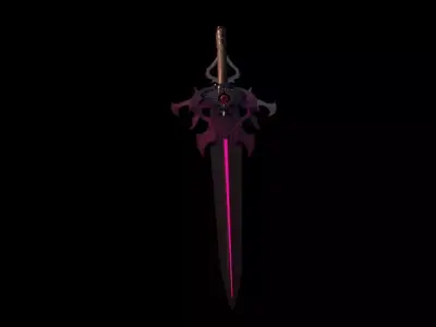 Claymore sword Low-poly 3D model buy