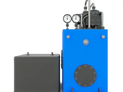 Industrial machine tool - Hydraulic unit G4617 spare part 3D model