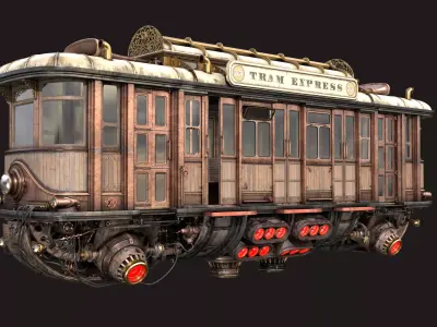 Fly Fantastic Train 3D model