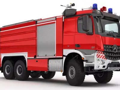Mercedes Arocs Fire Truck 3D model