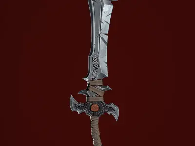 Low Poly Stylize Sword Low-poly 3D model