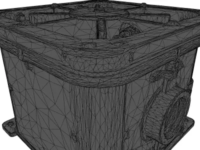 Industrial Metal Box Container Asset 3D model