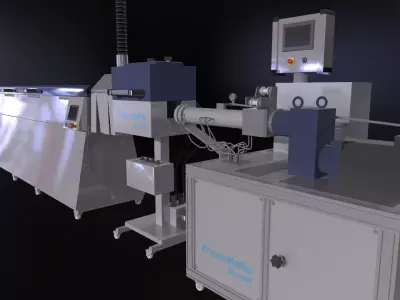 KraussMaffei Berstorff extruder machine Low-poly 3D model