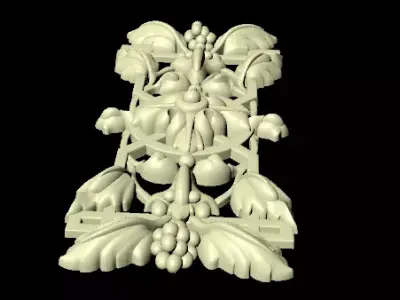 Central decor ornament for furniture 3D model 1161