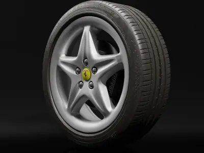 F355 wheel with brakes 3D model