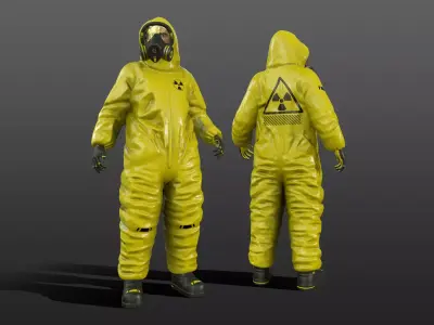 Bio Hazard Protective Suit Low-poly 3D model