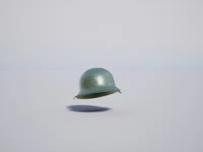 Military Helmet Low-poly 3D model 3