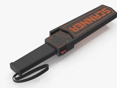 Handheld Metal Detector Wand 3D model