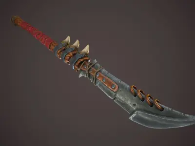 Warchif Polearm stylized game ready PBR low-poly Low-poly 3D model