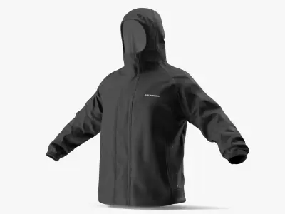 Grundens Marine Weatherproof Hooded Jacket Black 3D model