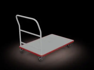 Platform Truck Trolley  Low-poly 3D model