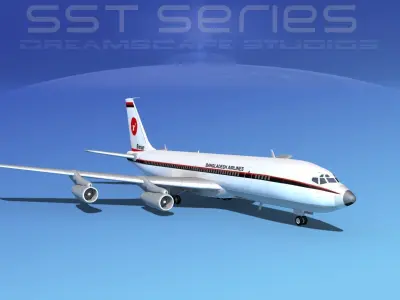 Boeing 707-320 SS Bangledesh 3D model