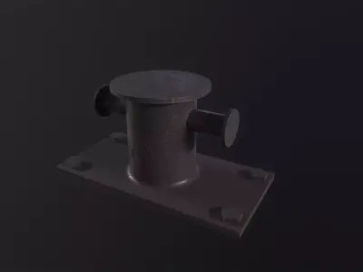 Sea bollard for ship and yachts 3D Model Low-poly 3D model
