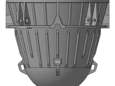 Ductile Cast Iron Slag Ladle 16m3 3D model