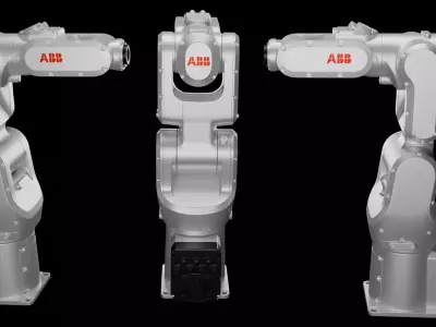 ABB IRB 1100 Industrial Robotic Arm 3D Model High Detail 3D model