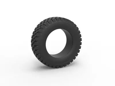 Offroad tire 79 Scale 1 to 25 3D print model