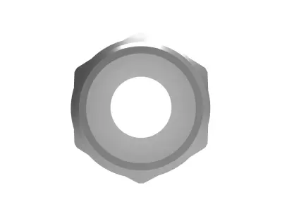 Straight Connector 3-8 NPT Male Low-poly 3D model
