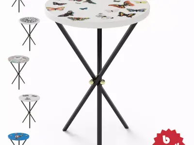 Set Coffee Table Low-poly 3D model