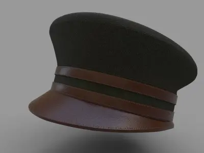 Military Hat Low-poly 3D model