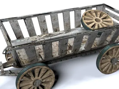 Carriage old wagon 3D model