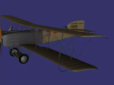 Breguet 14 or Breguet XIV Free low-poly 3D model