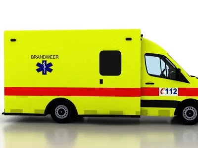 Mercedes Benz Sprinter 2015 Truck Belgium Ambulance 3D model