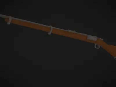 Adventurous - Jorgensen Rifle - Rigged and Animated Low-poly 3D model