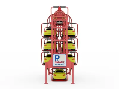 Rotary Parking System 8 sedan 3D model