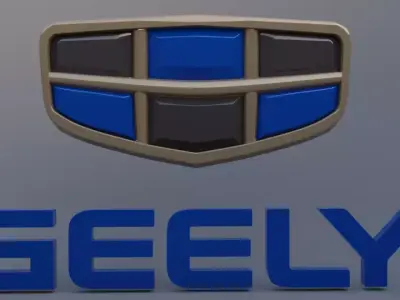 geely logo set 3D model