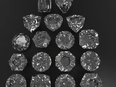 Special Cut Gem Collection 3D model