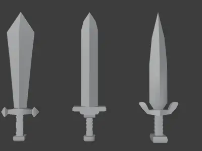 Swords legend of zelda sword Low-poly 3D model